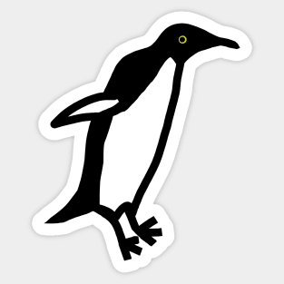 Cute Jumping Penguin Doodle Animals Sticker